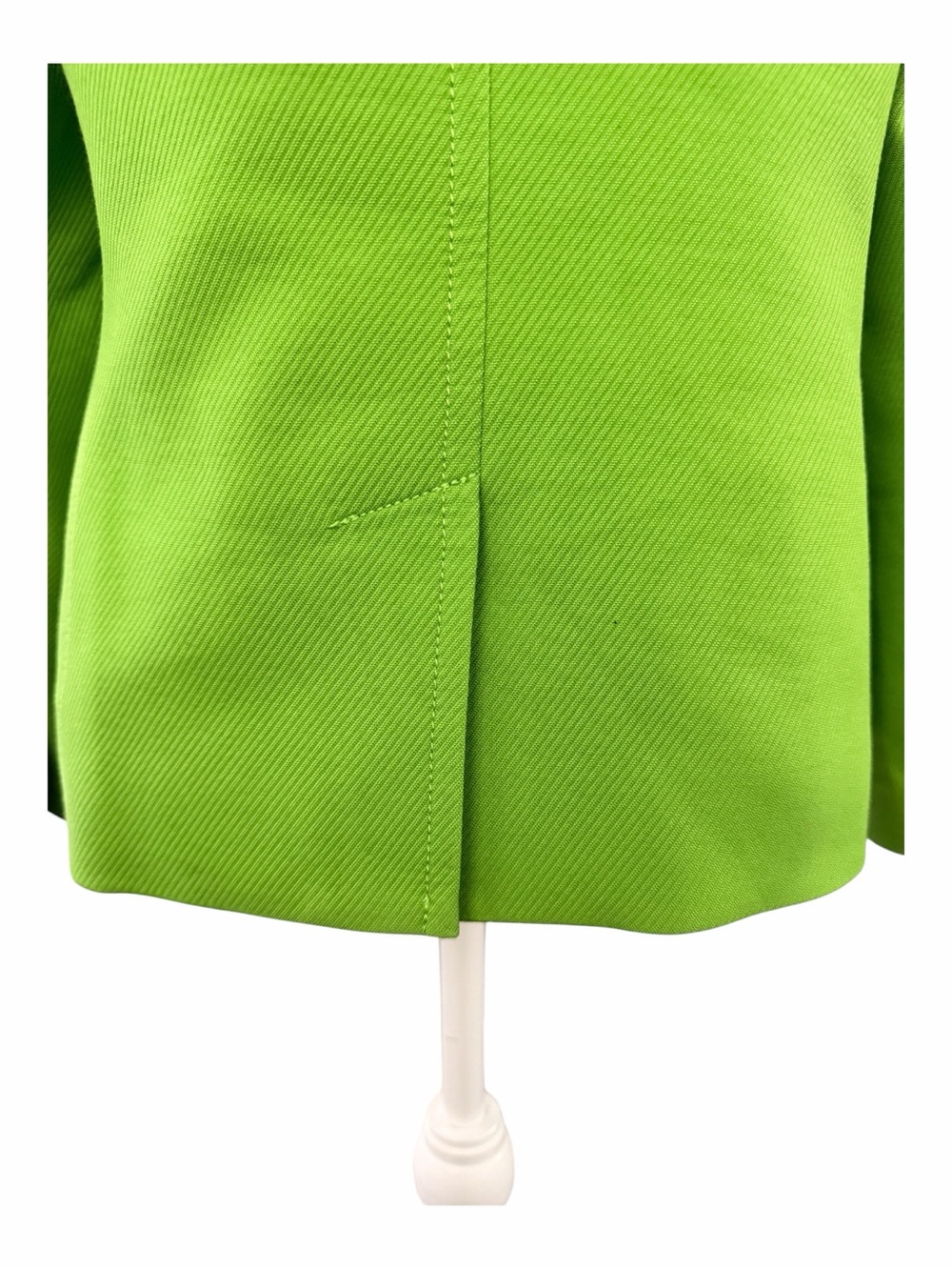 Talbots Lime/Apple Green 100% Cotton Blazer Size 8 Two Button Tailored Jacket - Picture 7 of 14